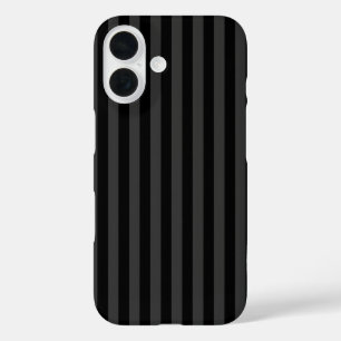 Elagnat Black & Smoky Black Vertical Stripes  iPhone 16 Case