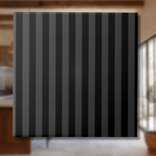 Elagnat Black & Smoky Black Vertical Stripes  Ceramic Tile