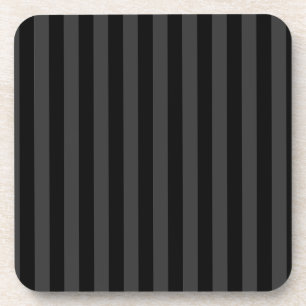 Elagnat Black & Smoky Black Vertical Stripes Coaster