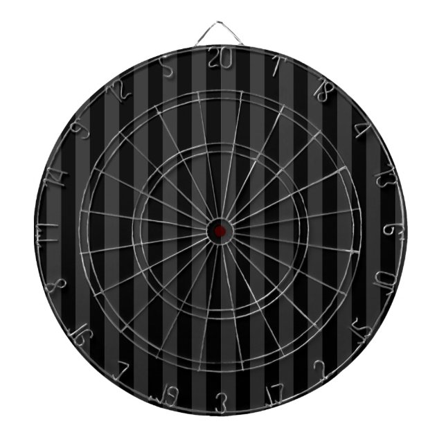 Elagnat Black & Smoky Black Vertical Stripes  Dartboard (Front)