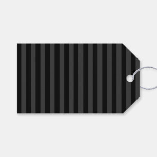 Elagnat Black & Smoky Black Vertical Stripes Gift Tags
