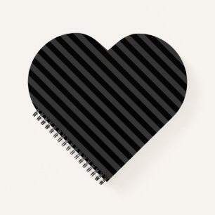 Elagnat Black & Smoky Black Vertical Stripes  Notebook