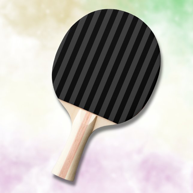 Elagnat Black & Smoky Black Vertical Stripes  Ping Pong Paddle (Creator Uploaded)