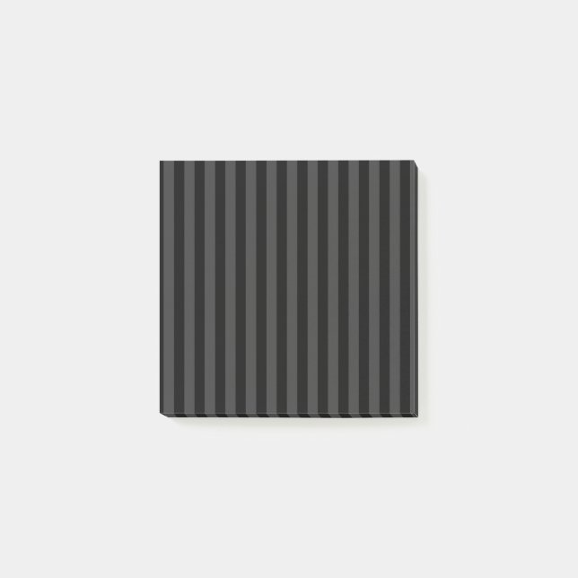 Elagnat Black & Smoky Black Vertical Stripes  Post-it Notes (Front)