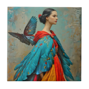 “Elaris” - Feathers of Becoming Ceramic Tile