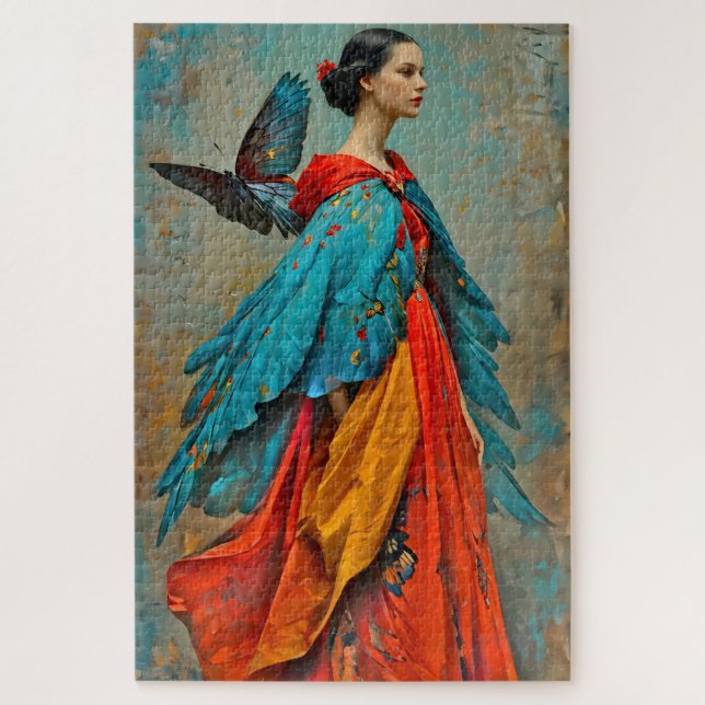 “Elaris”  -  Feathers of Becoming Jigsaw Puzzle (Vertical)