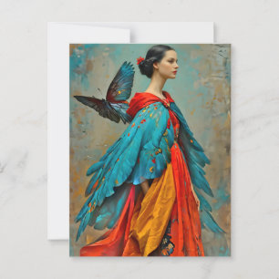 “Elaris” - Feathers of Becoming Postcard