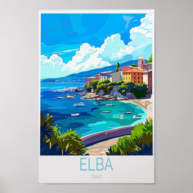 Elba Italy Custom Travel Poster Italy Travel (Front)