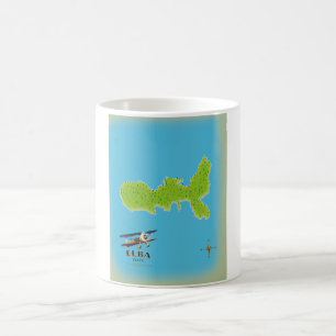 Elba Italy map travel poster Coffee Mug