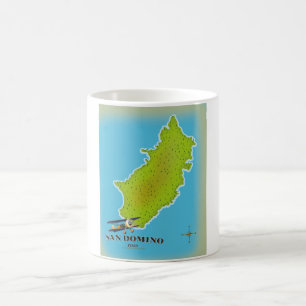 Elba Italy map travel poster Coffee Mug