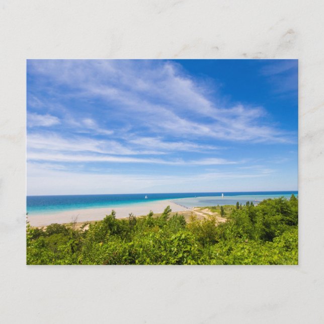 Elberta Beach Overlook, Michigan Postcard (Front)