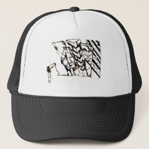 elbow spike trucker hat