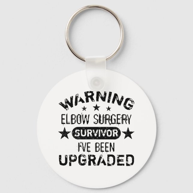Elbow Surgery Humour Upgraded Key Ring (Front)