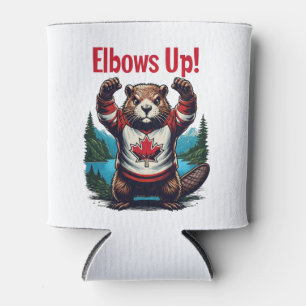 Elbows Up Canada Can Cooler