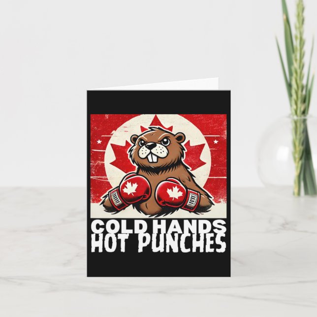 Elbows Up Canada Canadian Counter Tariffs Beaver B Card (Front)