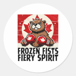 Elbows Up Canada Canadian Counter Tariffs Beaver B Classic Round Sticker