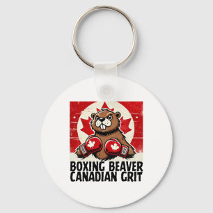 Elbows Up Canada Canadian Counter Tariffs Beaver B Key Ring