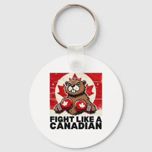 Elbows Up Canada Canadian Counter Tariffs Beaver B Key Ring
