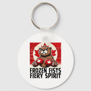 Elbows Up Canada Canadian Counter Tariffs Beaver B Key Ring