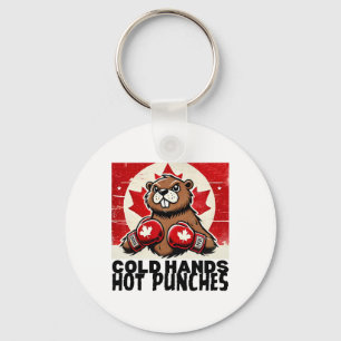 Elbows Up Canada Canadian Counter Tariffs Beaver B Key Ring