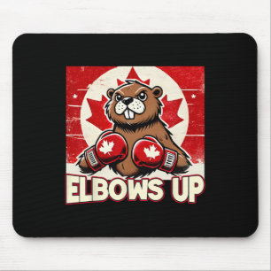Elbows Up Canada Canadian Counter Tariffs Beaver B Mouse Pad