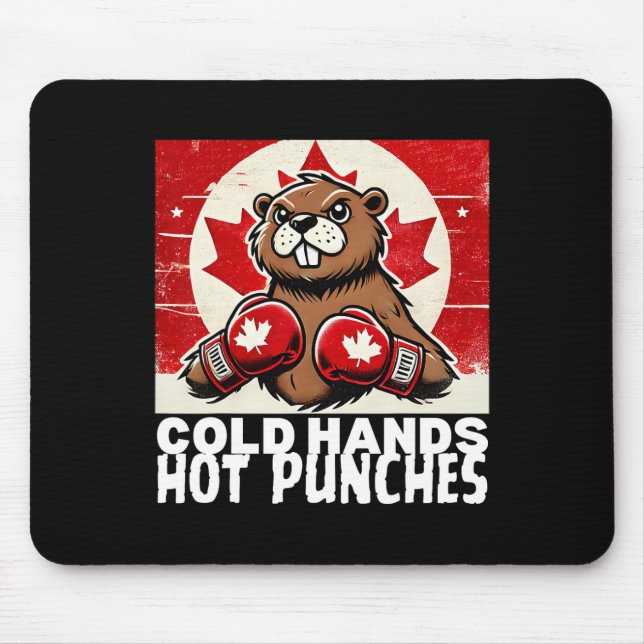 Elbows Up Canada Canadian Counter Tariffs Beaver B Mouse Pad (Front)