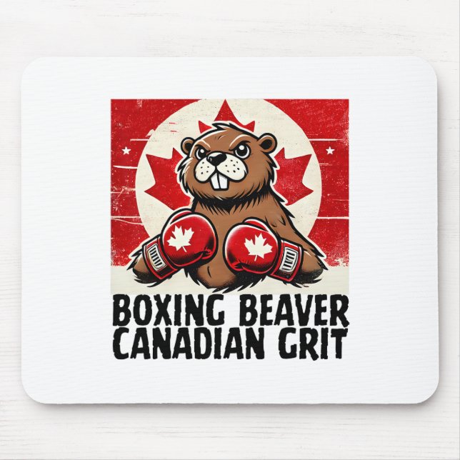 Elbows Up Canada Canadian Counter Tariffs Beaver B Mouse Pad (Front)