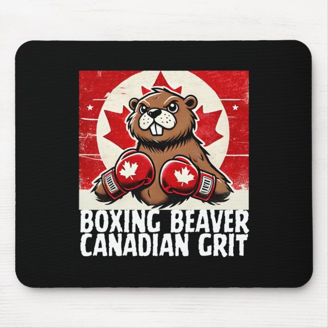 Elbows Up Canada Canadian Counter Tariffs Beaver B Mouse Pad (Front)