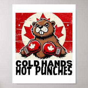 Elbows Up Canada Canadian Counter Tariffs Beaver B Poster