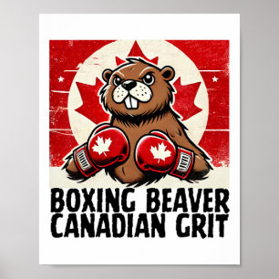 Elbows Up Canada Canadian Counter Tariffs Beaver B Poster