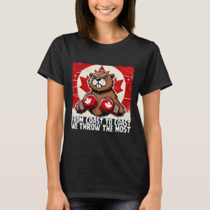 Elbows Up Canada Canadian Counter Tariffs Beaver B T-Shirt