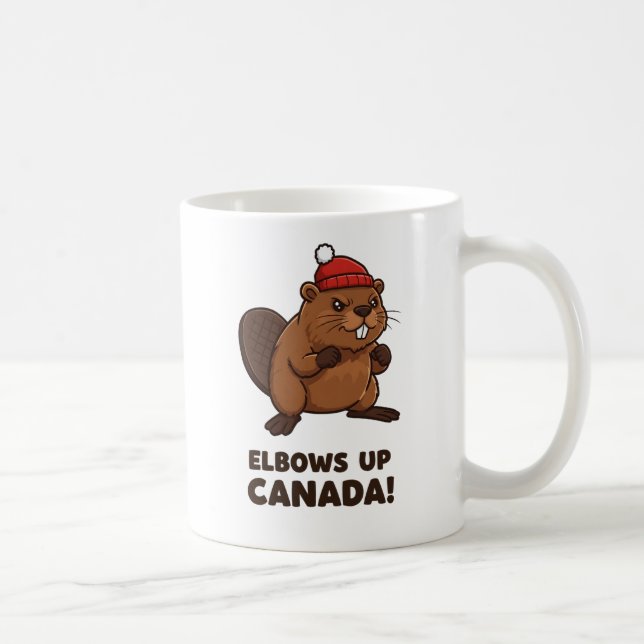Elbows Up Canada Coffee Mug (Right)