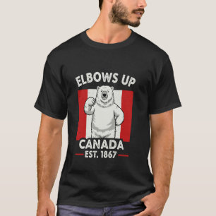 Elbows Up Canada Est 1867 Bear Canadian Men Women T-Shirt