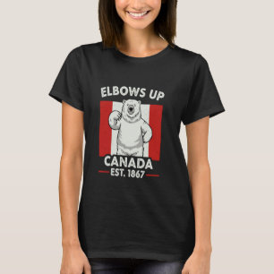 Elbows Up Canada Est 1867 Bear Canadian Men Women T-Shirt