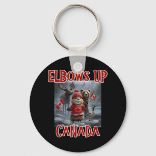 Elbows Up Canada Est 1867 Proud Canadian Strong Ca Key Ring