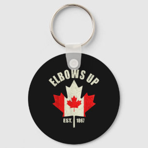Elbows Up Canada Est 1867 Proud Canadian Strong Ca Key Ring