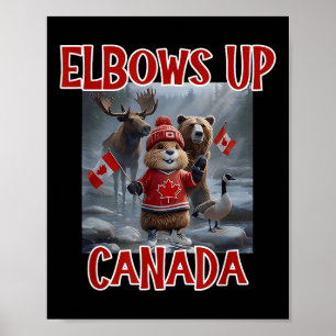 Elbows Up Canada Est 1867 Proud Canadian Strong Ca Poster