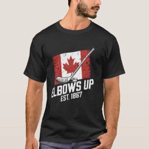 Elbows Up Canada Est 1867 Proud Canadian Strong Ca T-Shirt