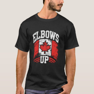 Elbows Up Canada Flag Support Proud T-Shirt