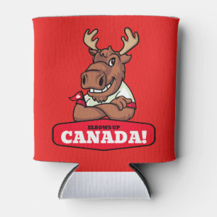 Elbows Up Canada! Funny Moose Beverage Cooler