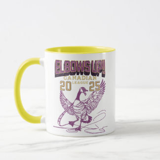 Elbows UP! Canada Goose Canadian Hockey Culture Mug