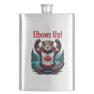 Elbows Up Canada Hip Flask