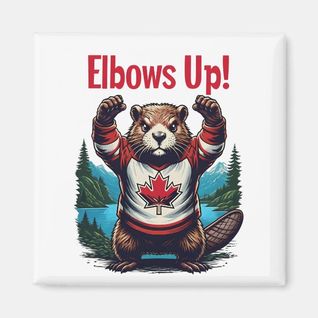 Elbows Up Canada Magnet (Front)