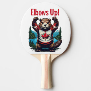 Elbows Up Canada Ping Pong Paddle