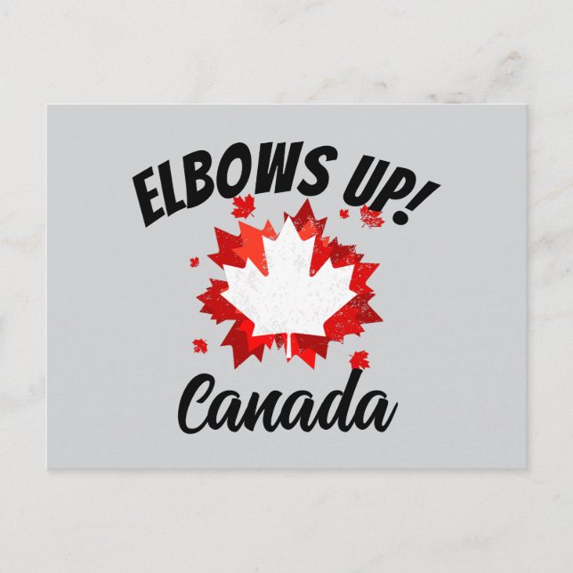 Elbows Up! Canada Postcard (Front)