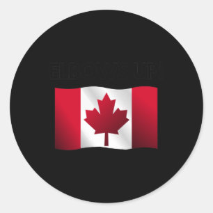 Elbows Up Canada Sticker10 Classic Round Sticker