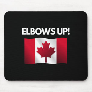 Elbows Up Canada Sticker12 Mouse Pad