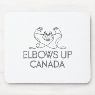 Elbows Up Canada Sticker3 Mouse Pad