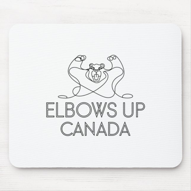 Elbows Up Canada Sticker3  Mouse Pad (Front)