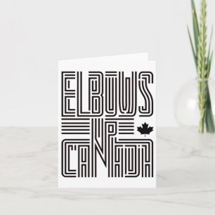 Elbows Up Canada Sticker5  Card